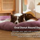 Stylish Oval Calming Dog Bed - Comfortable & Safe