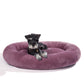 Stylish Oval Calming Dog Bed - Comfortable & Safe