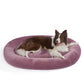 Stylish Oval Calming Dog Bed - Comfortable & Safe