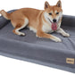 Orthopedic Dog Bed for Small Dogs, Waterproof Foam Dog Bed with Removable Washable Cover, Egg Crate Dog Sofa, Indestructible Dog Couch, Blue, M (28"×20"×4")