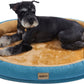 Dog Bed for Small Dog with Comfortable Bolster, Cozy and Comfy, Soft Oval Pad, M Size for Small Dogs, Durable Pet Sleeping Mat with Plush Breathable Surface High Resilience Foam, Blue.